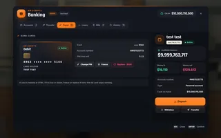 Bank cards, in game