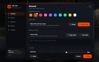 General settings, in game