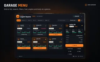 Garage menu