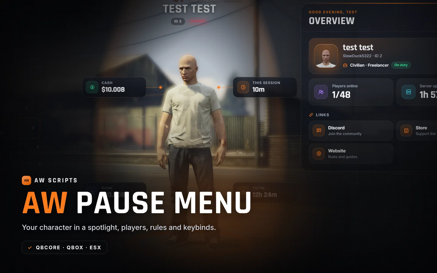 AW Pause Menu preview